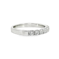18kt White Gold Natural Round Diamond Wedding Ring (.63ct)