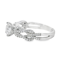 18kt White Gold Natural Round Diamond Engagement Ring (1.35ct)