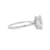 18kt White Gold Lab-Grown Oval Diamond Engagement Ring (2.69ct)