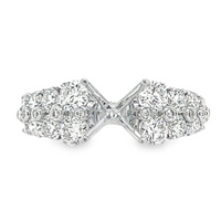 18K White Gold Round Diamond Semi-Mount Ring (1.18ct)