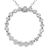 14kt White Gold Lab-Grown Diamond Circle Pendant (.67ct)