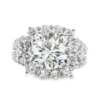 18kt White Gold Round Diamond Engagement Ring (5.27ct)