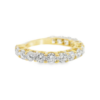 14kt Yellow Gold Lab-Grown Round Diamond Shared Prong Wedding Ring (2.40ct)
