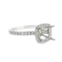 18kt White Gold Full-Cut Diamond Halo Semi-Mount Ring (.32ct)