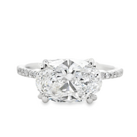 18kt White Gold Lab-Grown Oval Diamond Engagement Ring (2.23ct)
