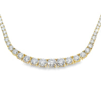 14kt Yellow Gold Lab-Grown Diamond Tennis Collar Necklace (9.64ct)