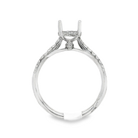 18kt White Gold Full-Cut Diamond Hidden Halo Semi-Mount Ring (.25ct)