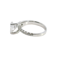 18kt White Gold Contemporary Natural Diamonds Semi-Mount Ring (0.71ct)