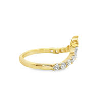 18kt White Gold Diamond Curved Ring (0.88ct)