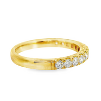 18kt Yellow Gold Natural Round Diamond Wedding Ring (.54ct)