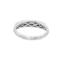 18kt White Gold Natural Round Diamond Signet Ring (.25ct)