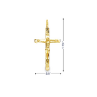 18kt Yellow Gold Italian Made Crucifix Charm (2.17g)