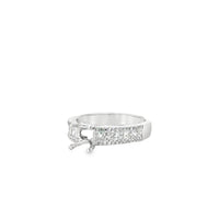 18kt White Gold Channel Natural Diamonds Semi-Mount Ring (1.05ct)