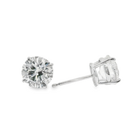 14kt White Gold Lab-Grown Round Diamond Stud Earrings (2.56ct)