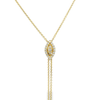 18kt Yellow Gold Natural Diamond Estate Necklace (.56ct)