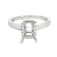 18K White Gold Natural Round Diamond Semi-Mount Ring (.20ct)