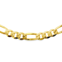 14kt Yellow Gold 5.2mm Estate Figaro Bracelet (9.6g)