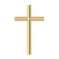 14kt Yellow Gold Plain Cross Pendant (0.40g)