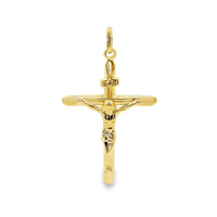 14kt Yellow Gold Italian Made Crucifix Pendant (2.14g)