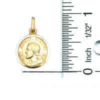18kt Yellow Gold Italian Made Christ Head Medallion (2.6g)