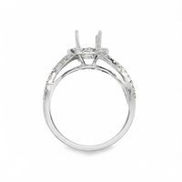 18kt White Gold Full-Cut Diamond Semi-Mount Ring (.49ct)