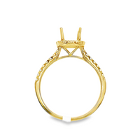 18kt Yellow Gold Round Diamond Halo Semi-Mount Ring (.33ct)