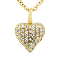 18kt Yellow Gold Diamond Heart Pendant (.43ct)