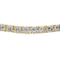 14kt Yellow Gold 7" Lab-Grown Round Diamond Tennis Bracelet (7.35ct)