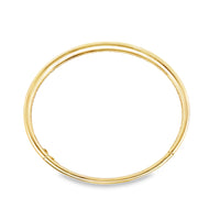 18kt Yellow Gold Italian Made Polished Bangle Bracelet (12.39ct)