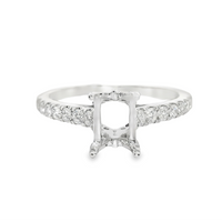 18kt White Gold Full-Cut Round Diamond Semi-Mount Ring (.36ct)