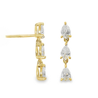 18kt Yellow Gold Pear Diamond Drop Earrings (.79ct)