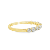 18kt Yellow Gold Natural Round Diamond Wedding Band (.79ct)