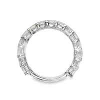 14kt White Gold Lab-Grown Asscher Diamond Wedding Band (3.00ct)