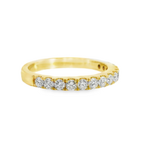 18kt Yellow Gold Natural Round Diamond Wedding Ring (.56ct)