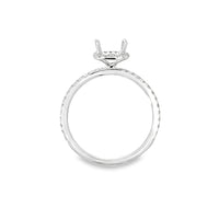 18kt White Gold Halo Natural Diamonds Semi-Mount Ring (0.35ct)