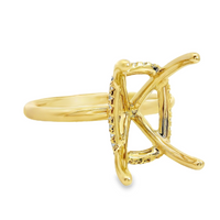 18kt Yellow Gold Natural Round Diamond Semi-Mount Ring (.11ct)