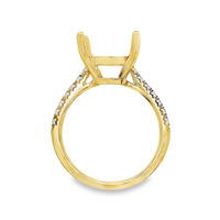 18kt Yellow Gold Natural Round Diamond Semi-Mount Ring (.24ct)