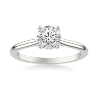 14kt White Gold Natural Round Diamond Semi-Mount Ring (.12ct)