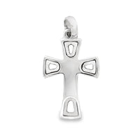 18kt White Gold Italian Made Cross Pendant (3.03g)
