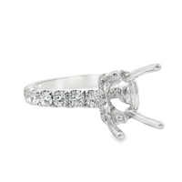 18kt White Gold Natural Round Diamond Semi-Mount Ring (1.43ct)