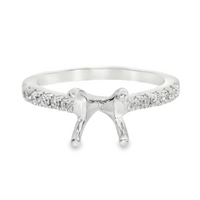 18kt White Gold Full-Cut Diamond Semi-Mount Ring (.27ct)