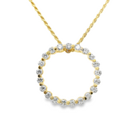 14kt Yellow Gold Lab-Grown Diamond Circle Pendant (.69ct)