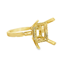 18kt Yellow Gold Natural Round Diamond Semi-Mount Ring (.15ct)