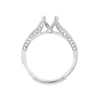 18kt White Gold Contemporary Natural Diamonds Semi-Mount Ring (0.44ct)