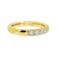 18kt Yellow Gold Natural Round Diamond Wedding Ring (.84ct)