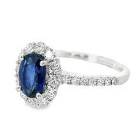 18kt White Gold Natural Sapphire and Diamond Ring (1.47ct)