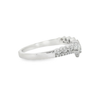 18kt White Gold Natural Round Diamond Wedding Ring (.52ct)