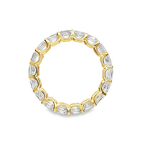 14kt Yellow Gold Lab-Grown Asscher Diamonds Eternity Ring (3.71ct)
