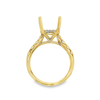 18kt Yellow Gold Natural Round Diamond Semi-Mount Ring (.71ct)