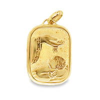 18kt Yellow Gold Italian Made Baptism Medal (2.4g)